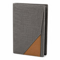 Portefeuille pliant 11 x 9 x 1.5 cm en similicuir gris marron style bicolore