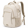 Sac à dos 32 x 18 x 48 cm en polyester beige à compartiments pour voyage