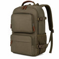Sac à dos 32 x 20 x 48 cm en tissu synthétique vert kaki pour voyage avec compartiments zippés