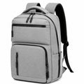 Sac à dos 30 x 18 x 45 cm en polyester gris à compartiments pour usage quotidien