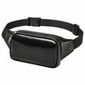 Sac banane 22 x 14 x 6 cm noir en matière synthétique à fermeture zippée réglable