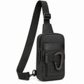 Sac bandoulière 18 x 7 x 30 cm noir en textile synthétique avec sangle réglable