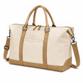 Sac de voyage 50 x 25 x 32 cm en textile beige et camel avec bandoulière