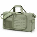Sac de voyage 45 x 25 x 28 cm en tissu synthétique vert kaki à compartiments multiples
